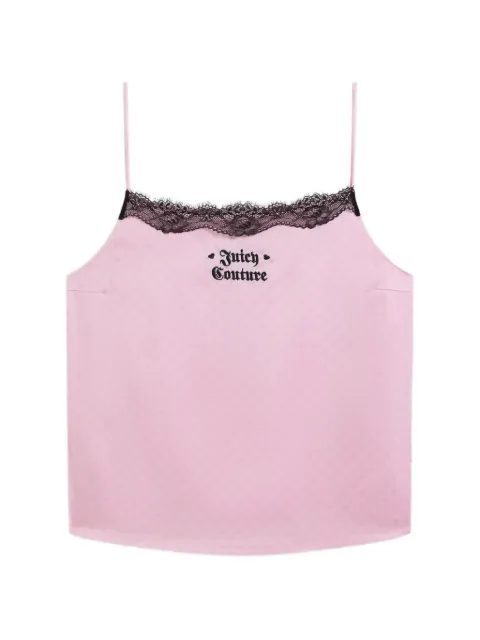 Juicy Couture lace-trim heart-print pajamas Pink JCYPJ126862381