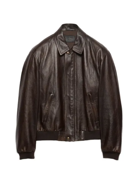 Prada nappa leather bomber jacket Brown UPW622SOOO16IL