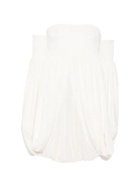 Coperni smocked off-shoulder top White COPT136F5022