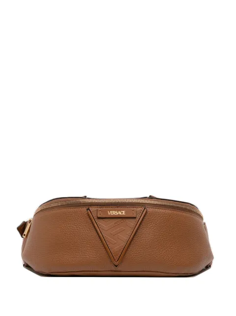 Versace Pre-Owned 2010-2025 Leather V Greca Signature belt bag Brown TPW9A80JY9N0F6UL