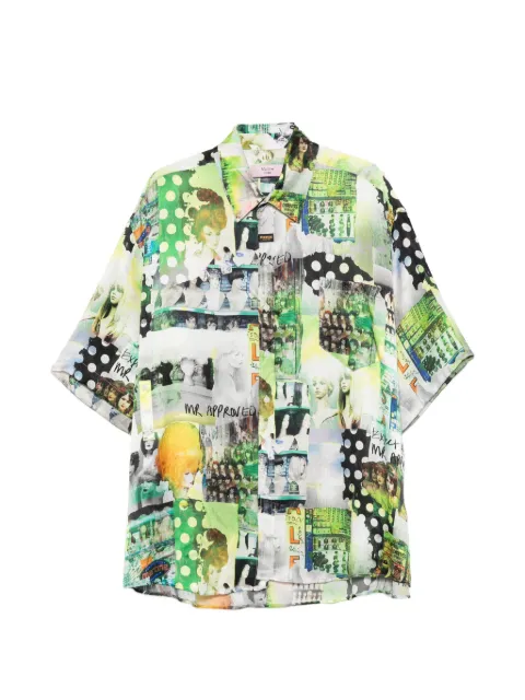 Martine Rose boxy wrap shirt Green 440WF09422