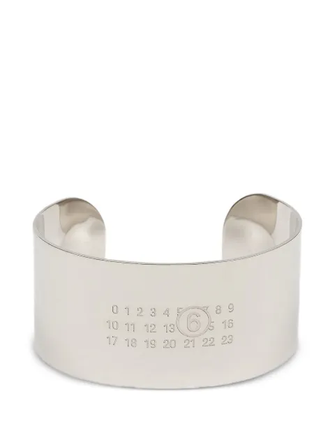 MM6 Maison Margiela Numeric Signature cuff bracelet Silver SM6UY0118P6469