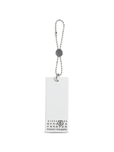 MM6 Maison Margiela Numeric tag keyring White SA5UA0007P9086