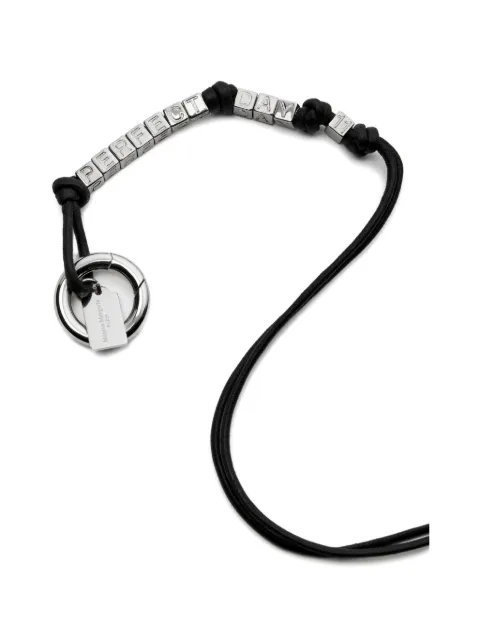 Maison Margiela beaded leather keyring Black SA1UA0023P9236