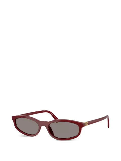Miu Miu Eyewear Regard logo-plaque oval-frame sunglasses Red MUA06S5421I80Q