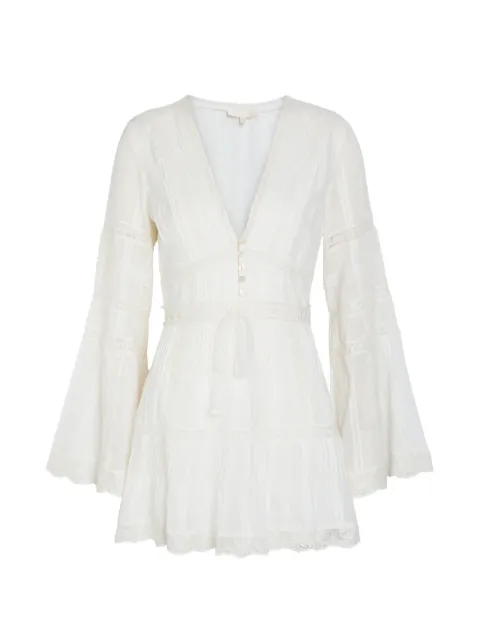 LoveShackFancy flared-sleeve mini dress White D30913464W26