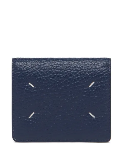 Maison Margiela Four White Stitches grained leather wallet Blue S56UI0140P8844