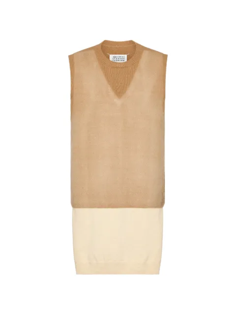 Maison Margiela double-layerd vest Neutrals S51FB0086M13304