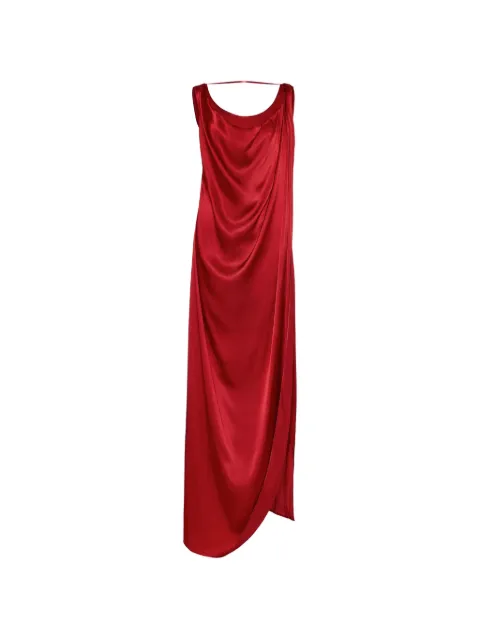 Maison Margiela draped satin maxi dress Red S51DG0007M36047