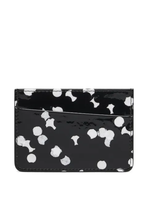 Maison Margiela confetti-print four-stitch card holder Black SA1VX0005P7793