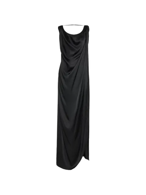 Maison Margiela satin draped cowl-neck maxi dress Black S51DG0007M36047