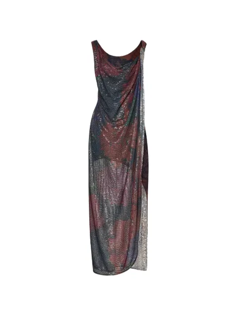 Maison Margiela sequin-embellished draped maxi dress Blue S51DG0009M20263