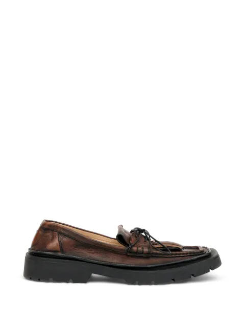 Maison Margiela fringed leather loafers Brown S58WR0129P7787
