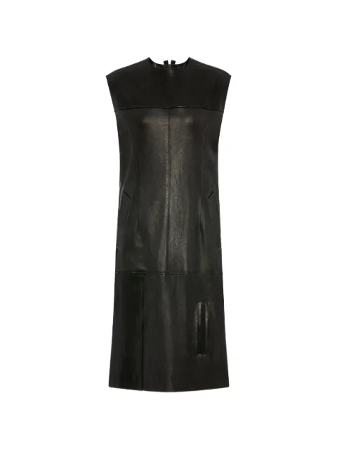 Maison Margiela Patchwork leather midi dress Black S51DD0073M07032