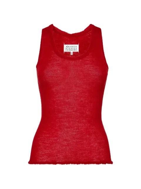 Maison Margiela twist-neck knitted vest top Red S51NL0061M13308