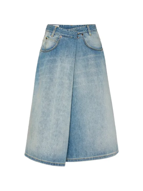 Maison Margiela wrap-design denim midi skirt Blue S51ME0066M30034