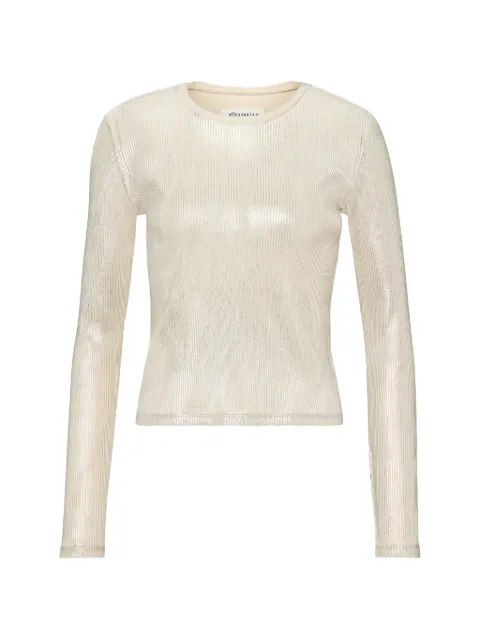 Maison Margiela foiled ribbed top White S51NH0009M20237