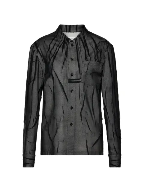 Maison Margiela creased double-layer shirt Black S51DT0038MTN177