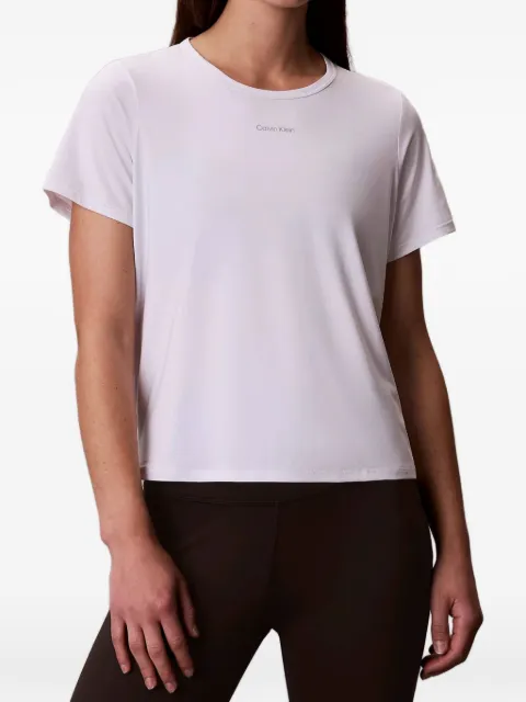 Calvin Klein logo-print raglan-sleeve T-shirt White LVGWS6K235YAA