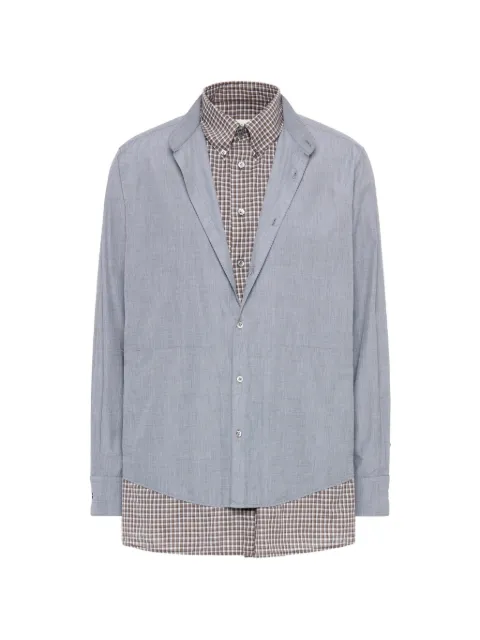 Maison Margiela check-pattern double-layer shirt Grey S50DT0079MTN178