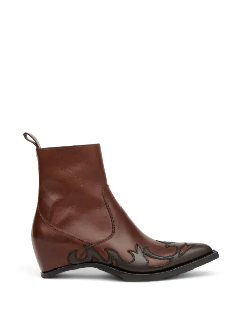 Maison Margiela Heel-less Western Flame Boots Brown S57WU0301P7788