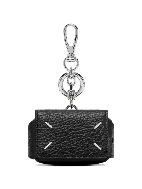 Maison Margiela Four-Stitch leather keyring Black SA1VL0062P4455