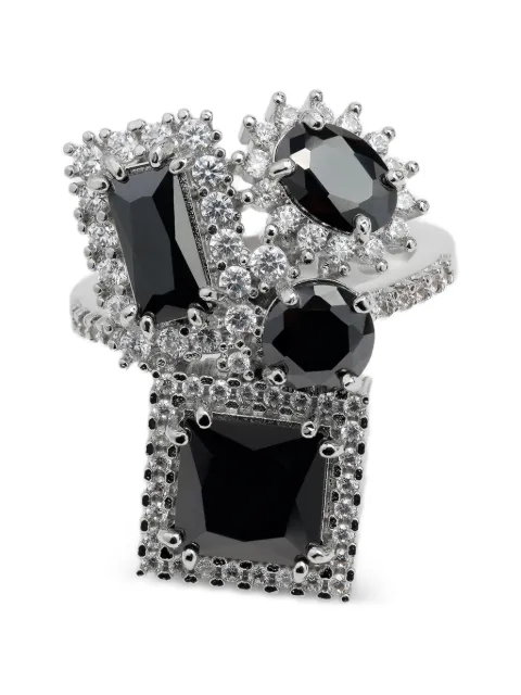 Maison Margiela zirconia-embellished cluster rings Silver SM2UQ0036P9144