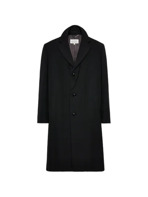 Maison Margiela raw-edge single-breasted coat Black S50AA0166M35949