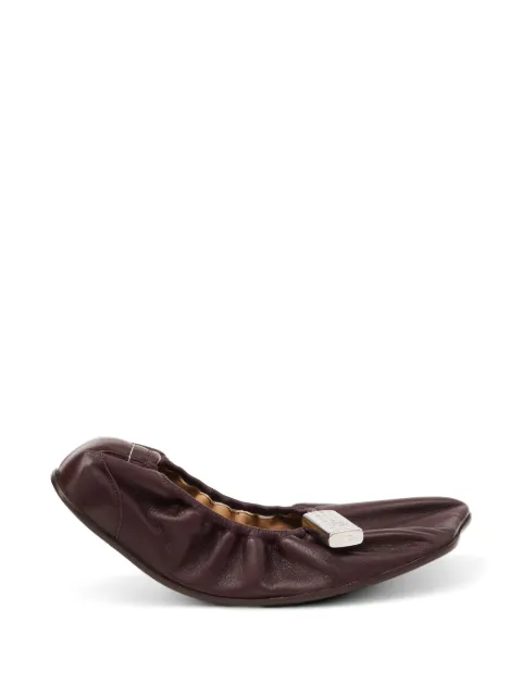 MM6 Maison Margiela Anatomic numeric-tag ballet flats Brown S59WZ0106P7565