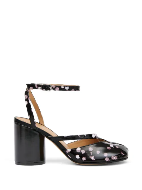 Maison Margiela Tabi confetti-print heeled pumps Black S58WP0318P7793