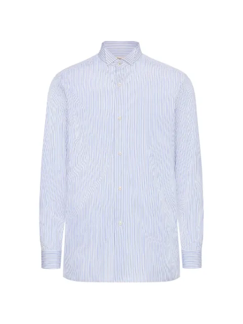Maison Margiela stripe-pattern poplin shirt Blue S50DT0078M35777