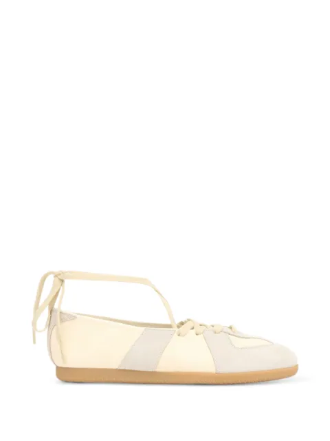Maison Margiela Replica soft laced ballet flats White S58WS0297P7790