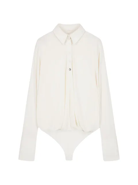 Coperni draped boxy bodysuit Neutrals COPT129F5022