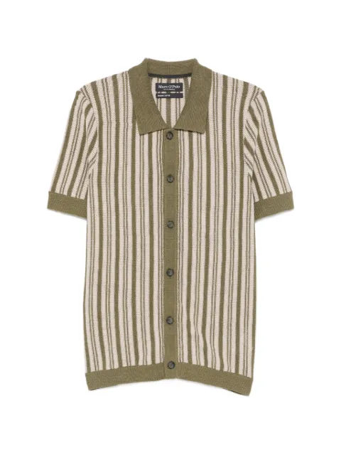 Marc O'Polo vertical-stripe knit shirt Green MPO5000013987