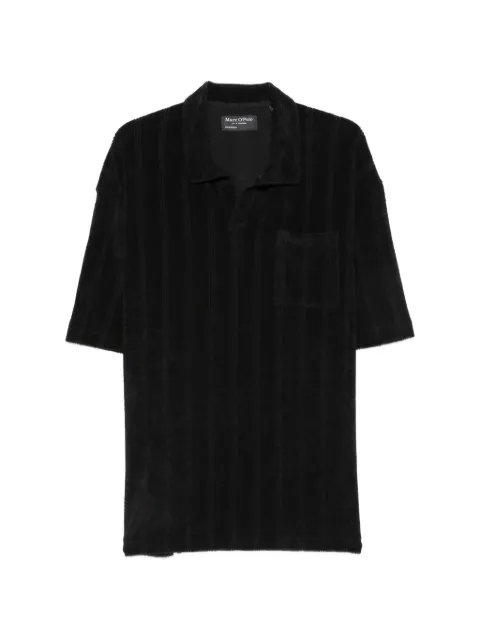 Marc O'Polo striped terry polo shirt Black MPO5000013974