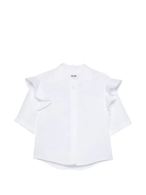 Moschino ruffled-detailing short-sleeved shirt White J02205531
