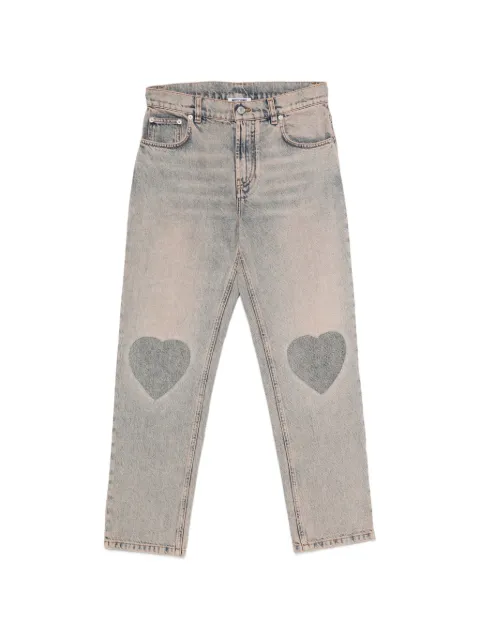 Moschino heart-patch jeans Blue A03065537