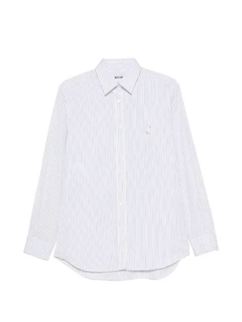 Moschino striped embroidered-goose shirt White J02055532