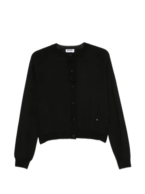 Moschino ruffled-trim cardigan Black A09015501