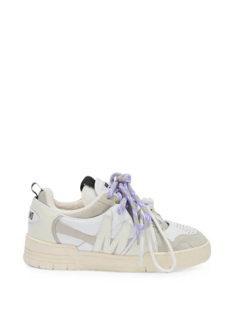 Moschino logo-patch panelled sneakers White MA15304G1PMFE