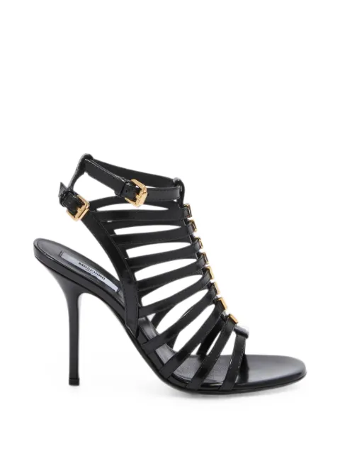 Moschino logo-lettering caged sandals Black MA1602AC1PMJ0
