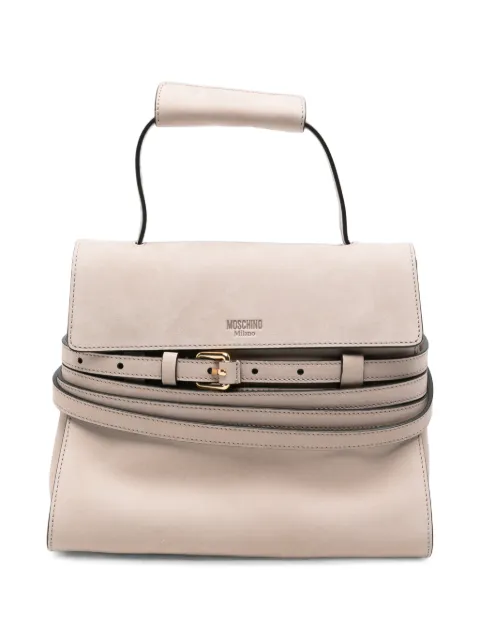 Moschino belt-detail leather shoulder bag Neutrals MC4022PP1POJ0