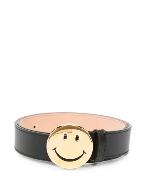 Moschino Smiley leather belt Black MC6033PP1POL0