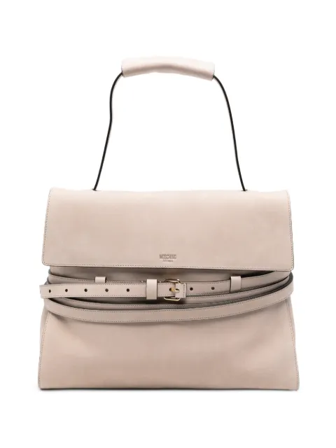 Moschino belt-detail leather shoulder bag Neutrals MC4165PP1POJ0