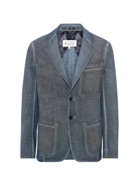 Maison Margiela double-dyed single-breasted blazer Blue S50BN0560M35686