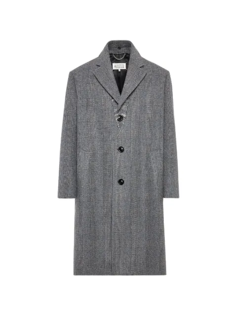 Maison Margiela check frayed coat Grey S50AA0166M35904