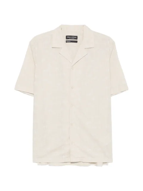Marc O'Polo leaf-print short-sleeve shirt Neutrals MPO5000013941