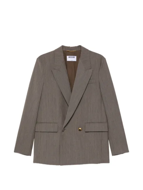 Moschino double-breasted heart-button blazer Brown A05115521