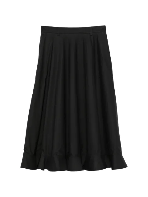 Moschino ruffled-hem midi full skirt Black A01225531