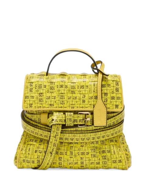 Moschino tape-measure-print buckled tote bag Yellow MC4043PP1POI9